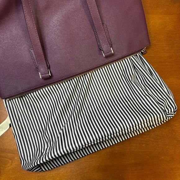 Kate Spade Cameron Street Maroon Saffiano Leather Tote - Picture 12 of 16